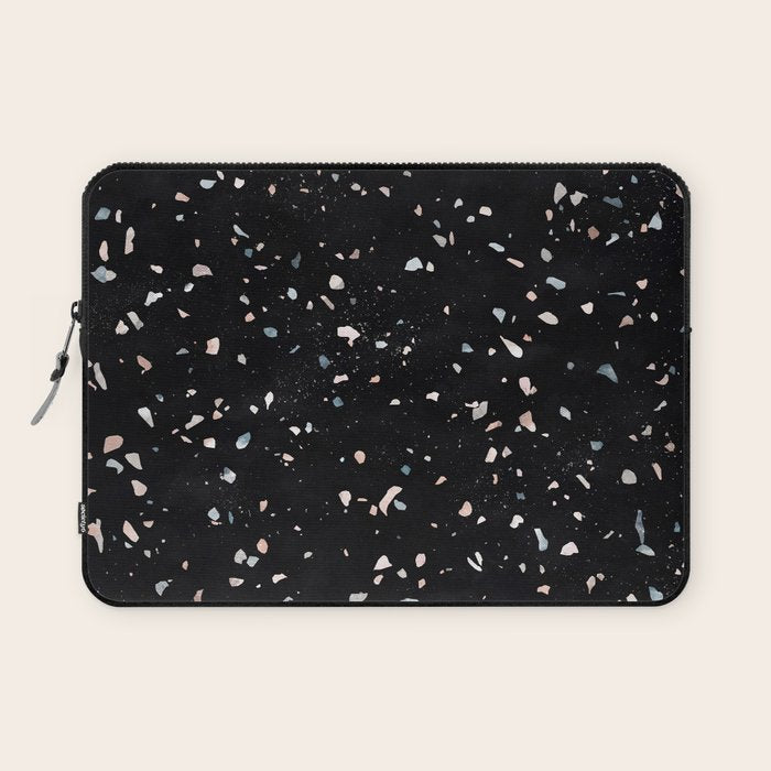 Terrazzo Memphis black galaxy Laptop Sleeve Gallery Image 1