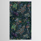 Atlas Moth  Mushroom Night Tablecloth Gallery Image 2