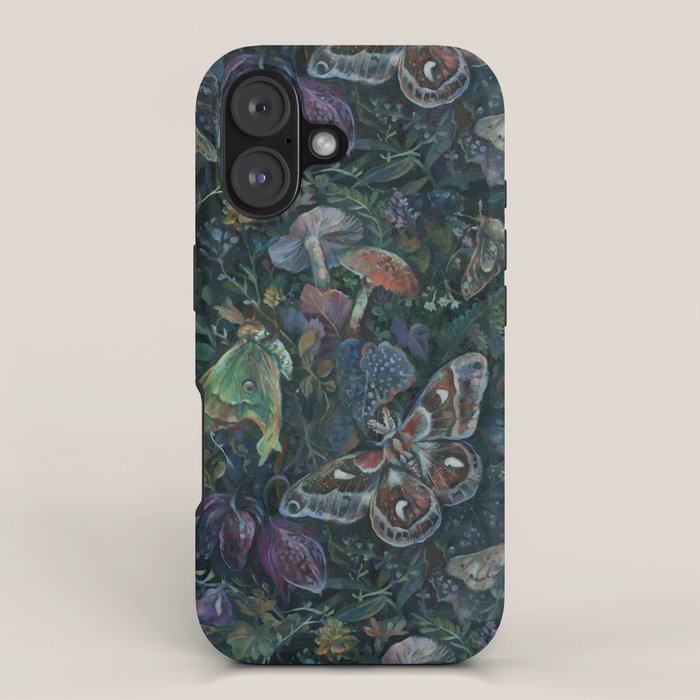Atlas Moth  Mushroom Night iPhone Case Gallery Image 1