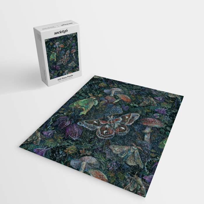 Atlas Moth  Mushroom Night Jigsaw Puzzle Gallery Image 2