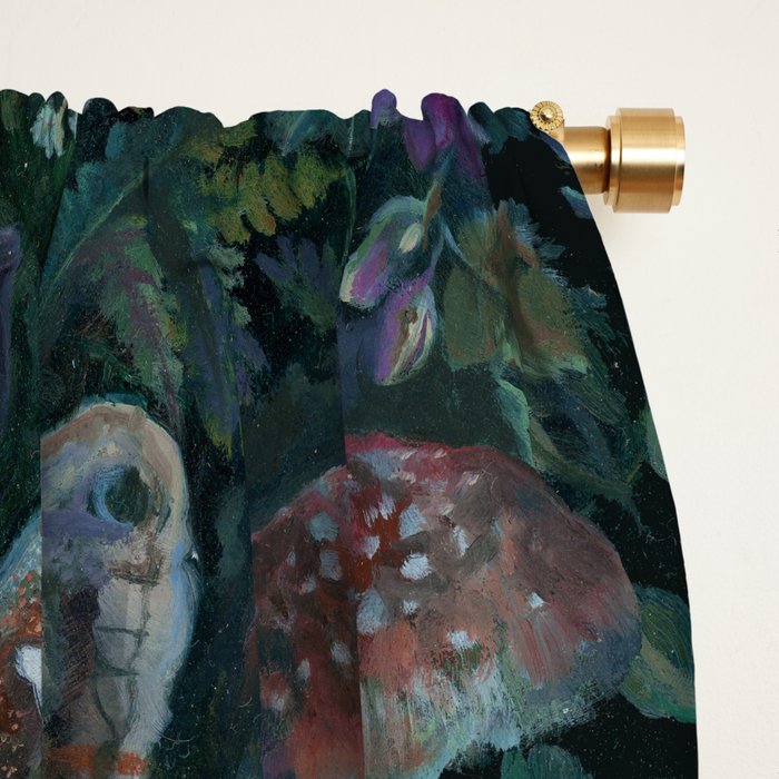 Atlas Moth  Mushroom Night Window Curtain Gallery Image 2