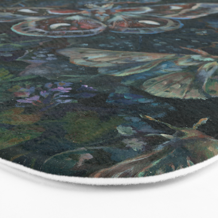 Atlas Moth  Mushroom Night Bath Mat Gallery Image 3