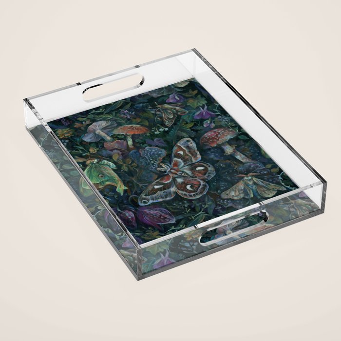 Atlas Moth  Mushroom Night Acrylic Tray Gallery Image 1