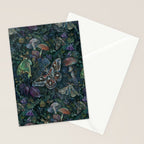 Atlas Moth  Mushroom Night Stationery Card Gallery Image 2