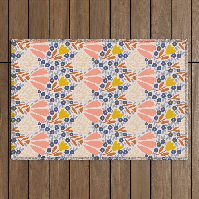 Spring Flower Field  Outdoor Rug Gallery Image 1