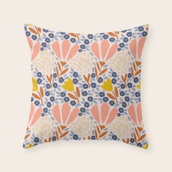 Spring Flower Field  Throw Pillow Gallery Image 6