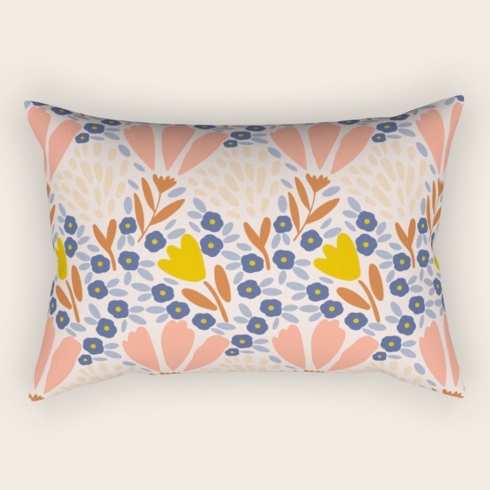 Spring Flower Field  Rectangular Pillow Gallery Image 1