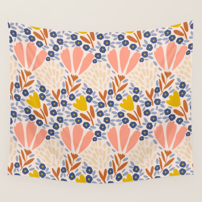 Spring Flower Field  Wall Tapestry Gallery Image 1