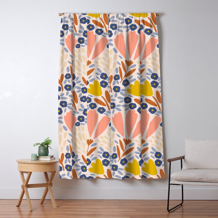 Spring Flower Field  Window Curtain Gallery Image 1