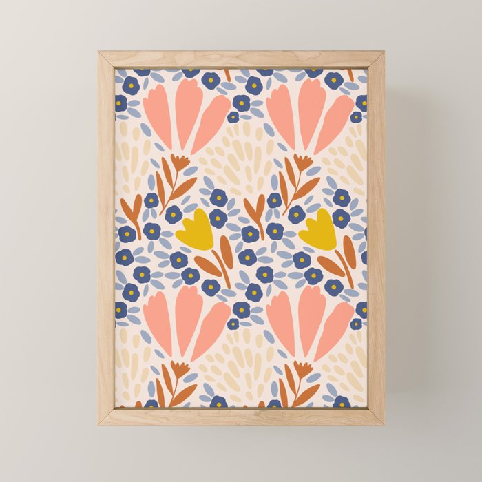 Spring Flower Field  Mini Art Print Gallery Image 1