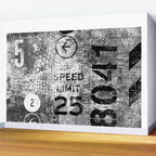 Urban Street Art Numbers And Text Fragments Wall Mural Gallery Image 2
