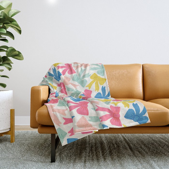 Cheery Bows Throw Blanket Gallery Image 1