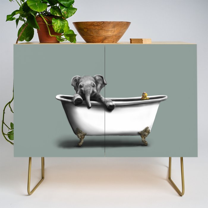 Elephant in Bath Credenza Gallery Image 1