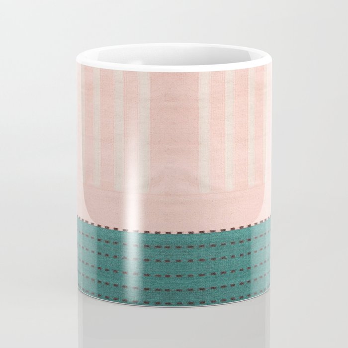 N28 - Anthropologie Traditional Moroccan Style Pink Texture Coffee Mug Gallery Image 4