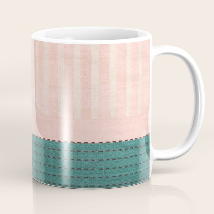 N28 - Anthropologie Traditional Moroccan Style Pink Texture Coffee Mug Gallery Image 1