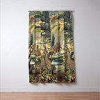 Antique 17th Century Flemish Chinoiserie Temple Landscape Tapestry Window Curtain Gallery Image 3