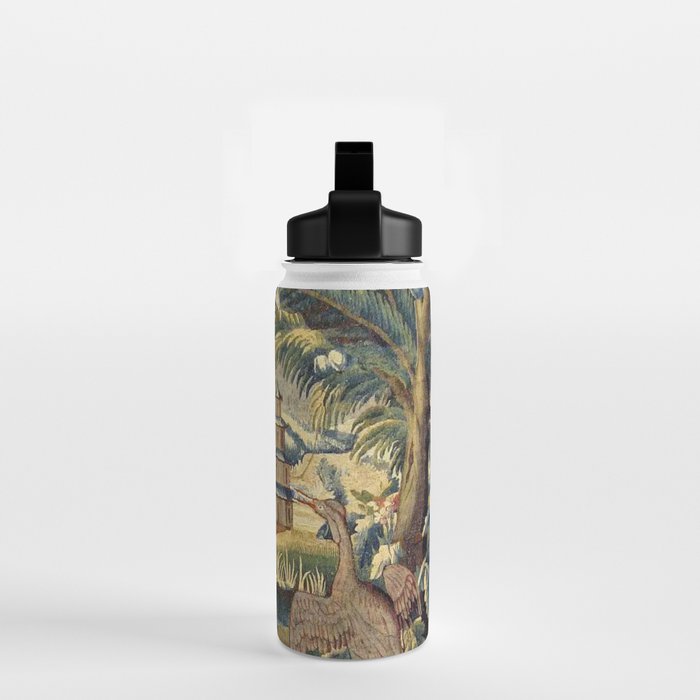 Antique 17th Century Flemish Chinoiserie Temple Landscape Tapestry Water Bottle Gallery Image 2