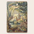 Antique 17th Century Flemish Chinoiserie Temple Landscape Tapestry Cutting Board Gallery Image 1