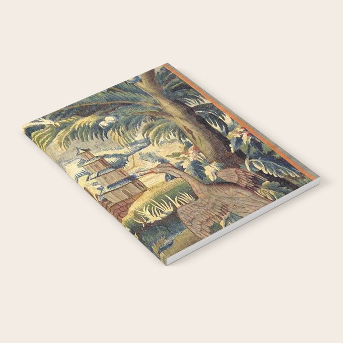 Antique 17th Century Flemish Chinoiserie Temple Landscape Tapestry Notebook Gallery Image 2