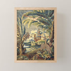 Antique 17th Century Flemish Chinoiserie Temple Landscape Tapestry Mini Art Print Gallery Image 1