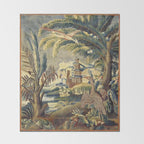 Antique 17th Century Flemish Chinoiserie Temple Landscape Tapestry Throw Blanket Gallery Image 2