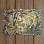 Antique 17th Century Flemish Chinoiserie Temple Landscape Tapestry Outdoor Rug Gallery Image 1
