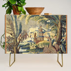 Antique 17th Century Flemish Chinoiserie Temple Landscape Tapestry Credenza Gallery Image 1