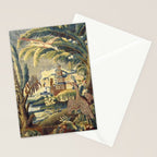 Antique 17th Century Flemish Chinoiserie Temple Landscape Tapestry Stationery Card Gallery Image 2