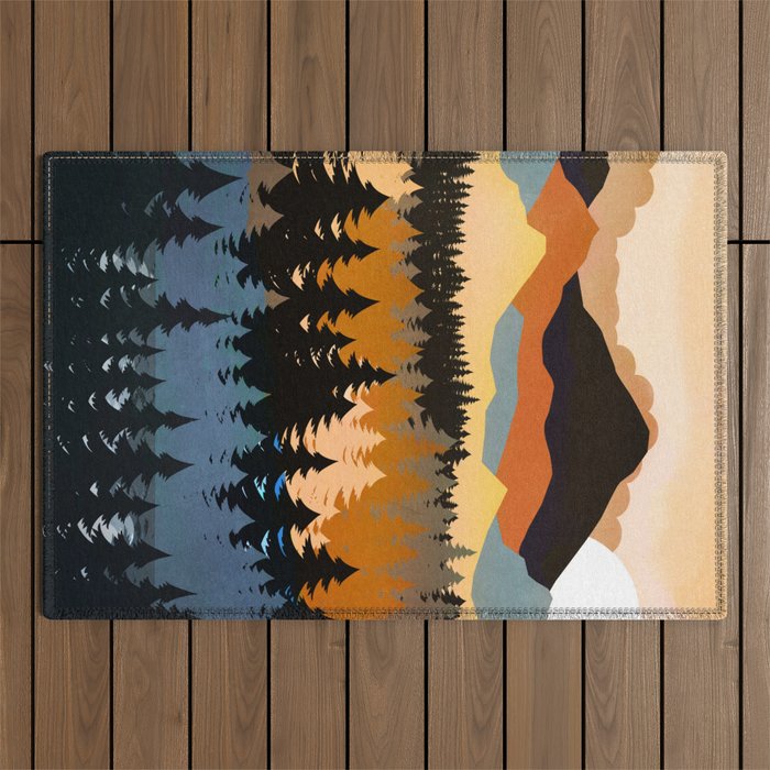 Colors of a Mountain View Outdoor Rug Gallery Image 1