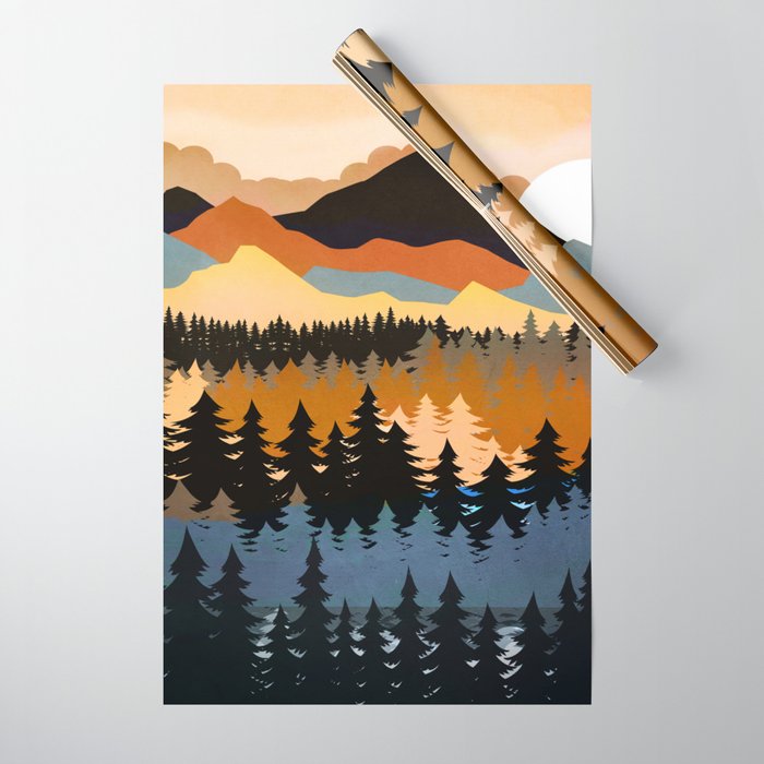 Colors of a Mountain View Wrapping Paper Gallery Image 1