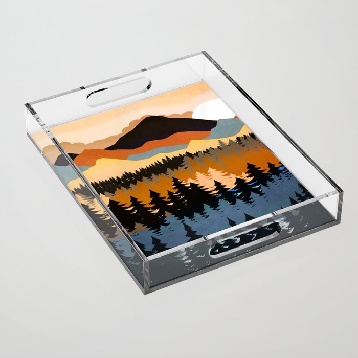 Colors of a Mountain View Acrylic Tray Gallery Image 1