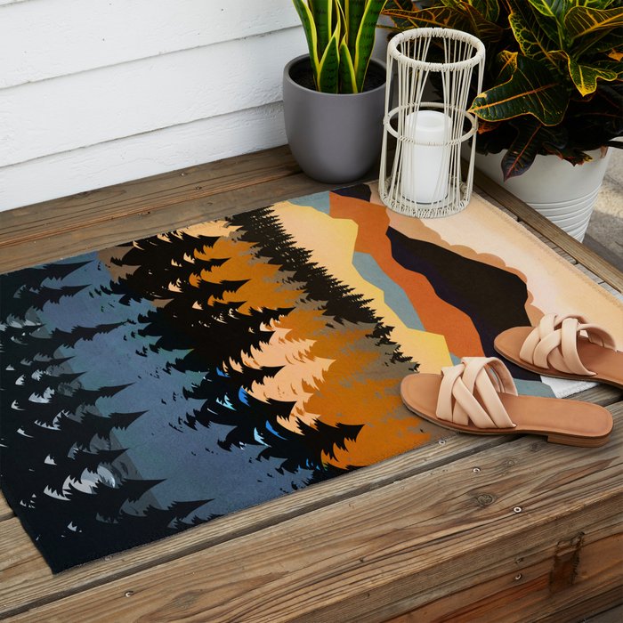 Colors of a Mountain View Outdoor Rug Gallery Image 2