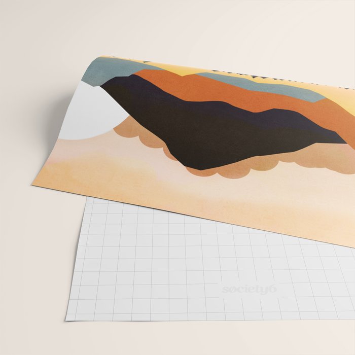 Colors of a Mountain View Wrapping Paper Gallery Image 2