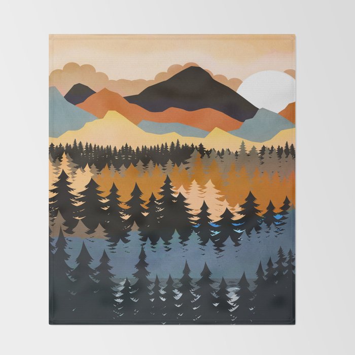 Colors of a Mountain View Throw Blanket Gallery Image 2