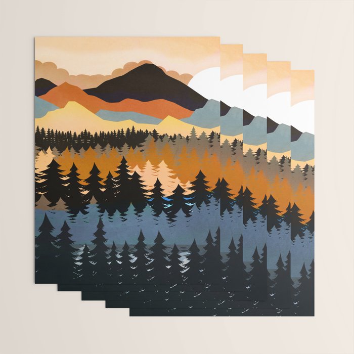 Colors of a Mountain View Wrapping Paper Gallery Image 3
