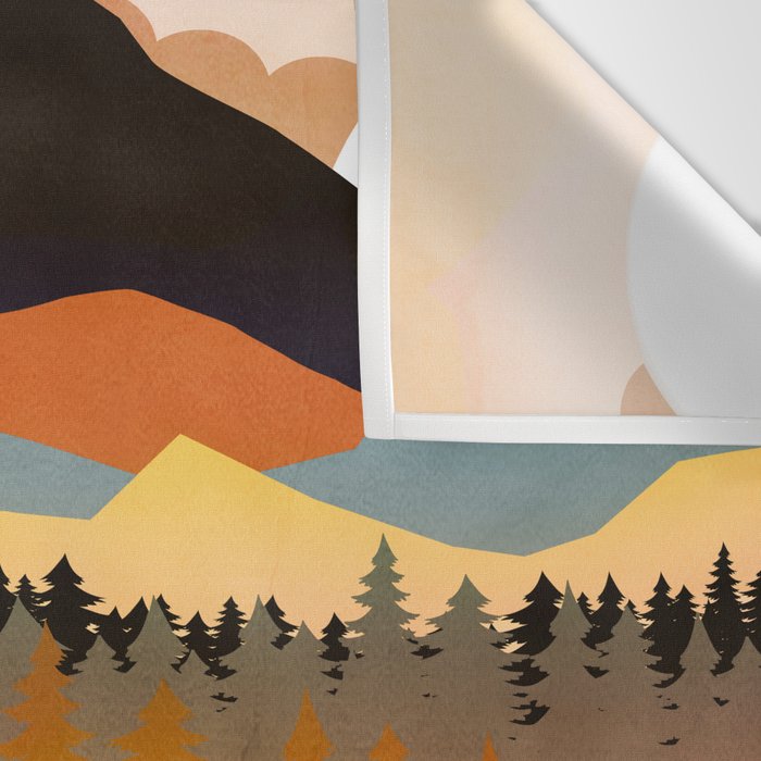 Colors of a Mountain View Wall Tapestry Gallery Image 3