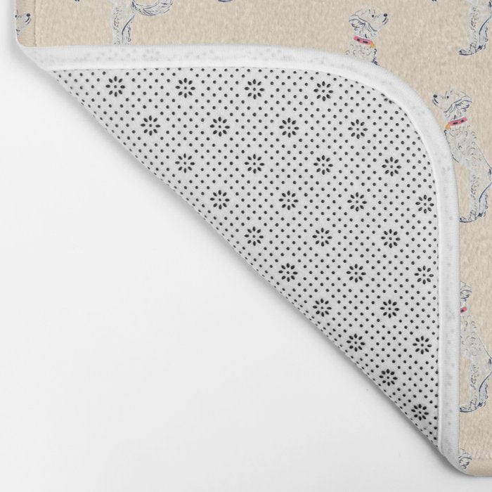 White Poodle  Bath Mat Gallery Image 2