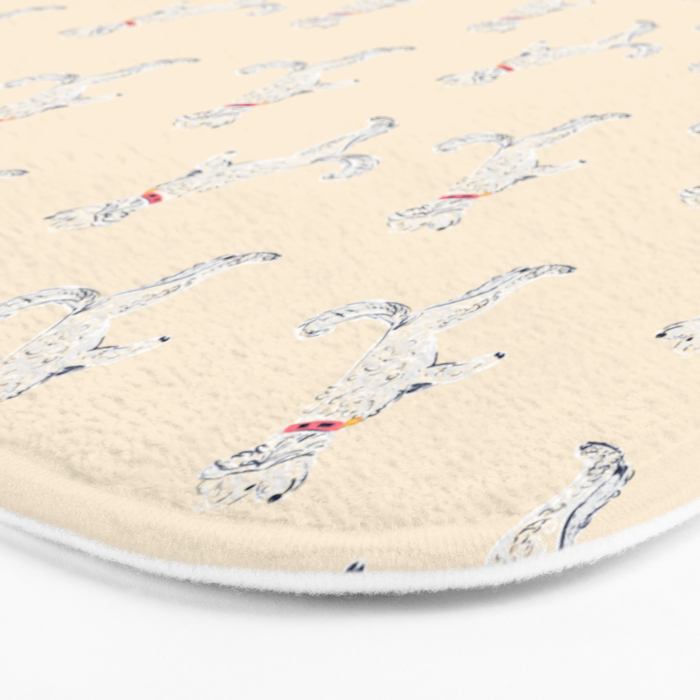 White Poodle  Bath Mat Gallery Image 3