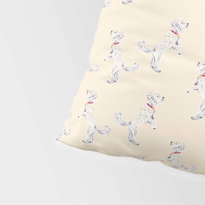 White Poodle  Pillow Sham Gallery Image 4