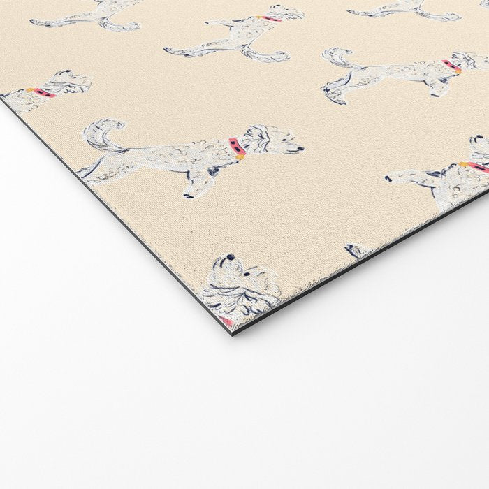 White Poodle  Welcome Mat Gallery Image 2