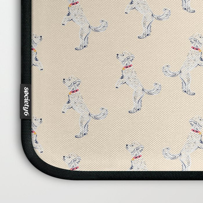 White Poodle  Laptop Sleeve Gallery Image 3