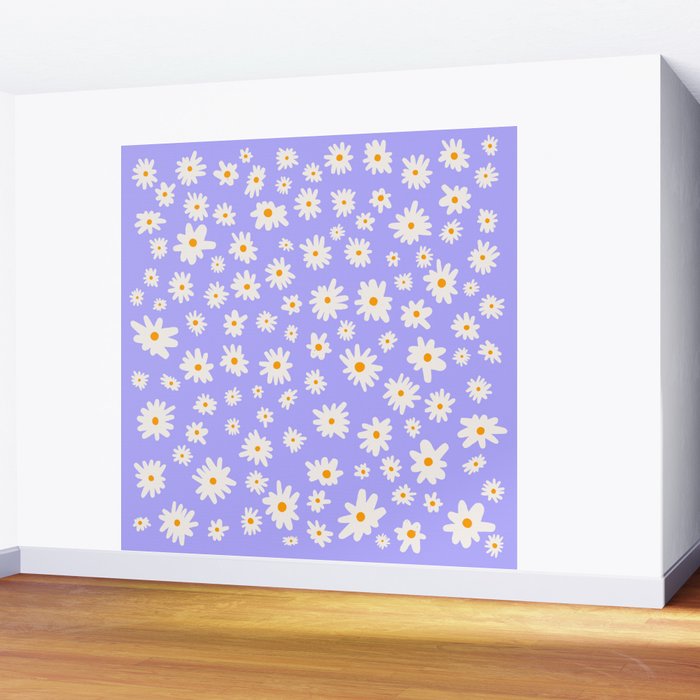 Daisy Pattern Wall Mural Gallery Image 2