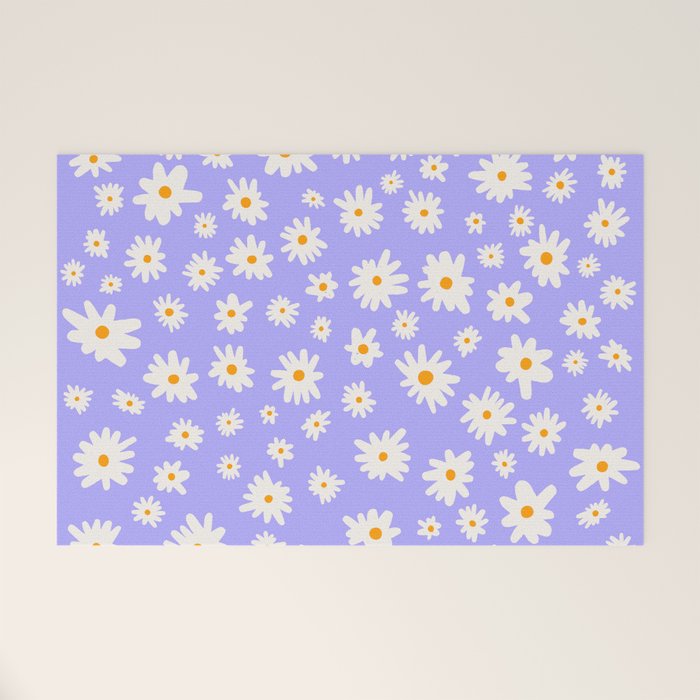Daisy Pattern Welcome Mat Gallery Image 1