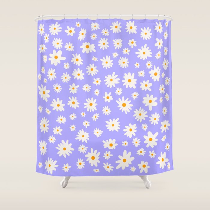 Daisy Pattern Shower Curtain Gallery Image 1