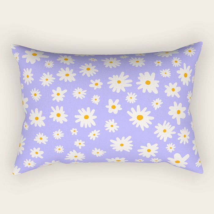 Daisy Pattern Rectangular Pillow Gallery Image 2