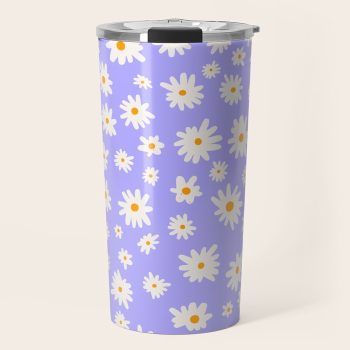 Daisy Pattern Travel Mug Gallery Image 1