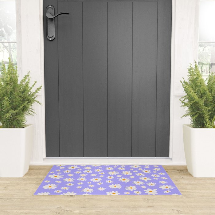 Daisy Pattern Welcome Mat Gallery Image 3