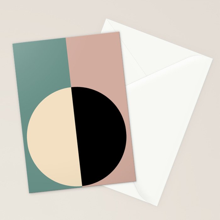 Color Block Abstract XIX Stationery Card Gallery Image 2