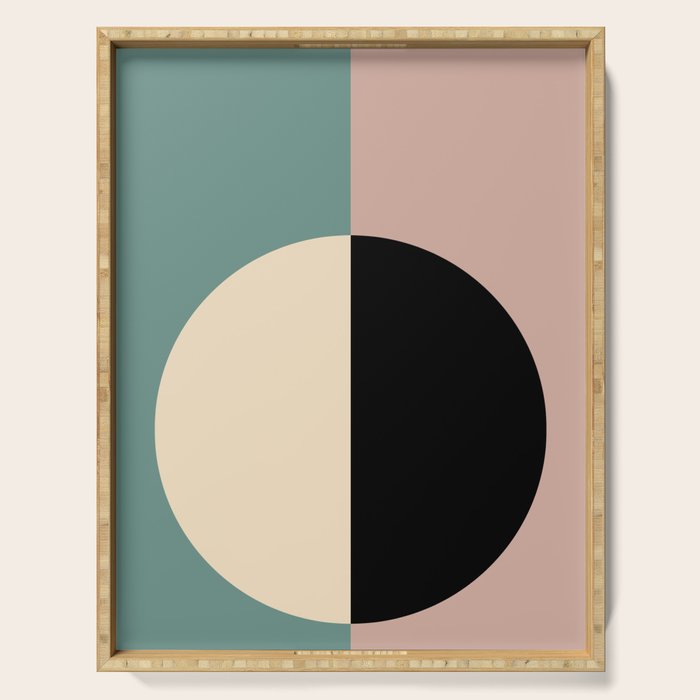 Color Block Abstract XIX Serving Tray Gallery Image 1