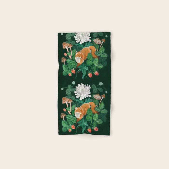 Strawberry Fox Bath Towel Gallery Image 1